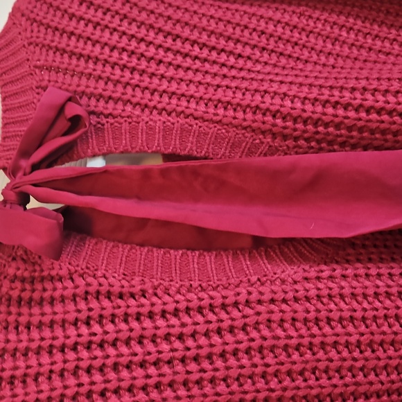 Torrid Raspberry bow back sweater - Picture 7 of 7